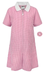 Gingham Summer Dress Pink